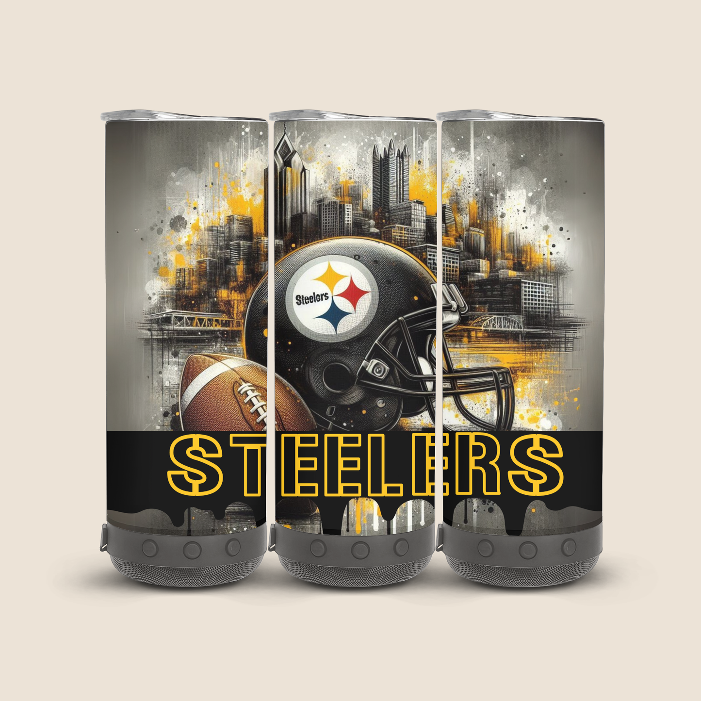 Steelers 20 oz Bluetooth Speaker Tumbler
