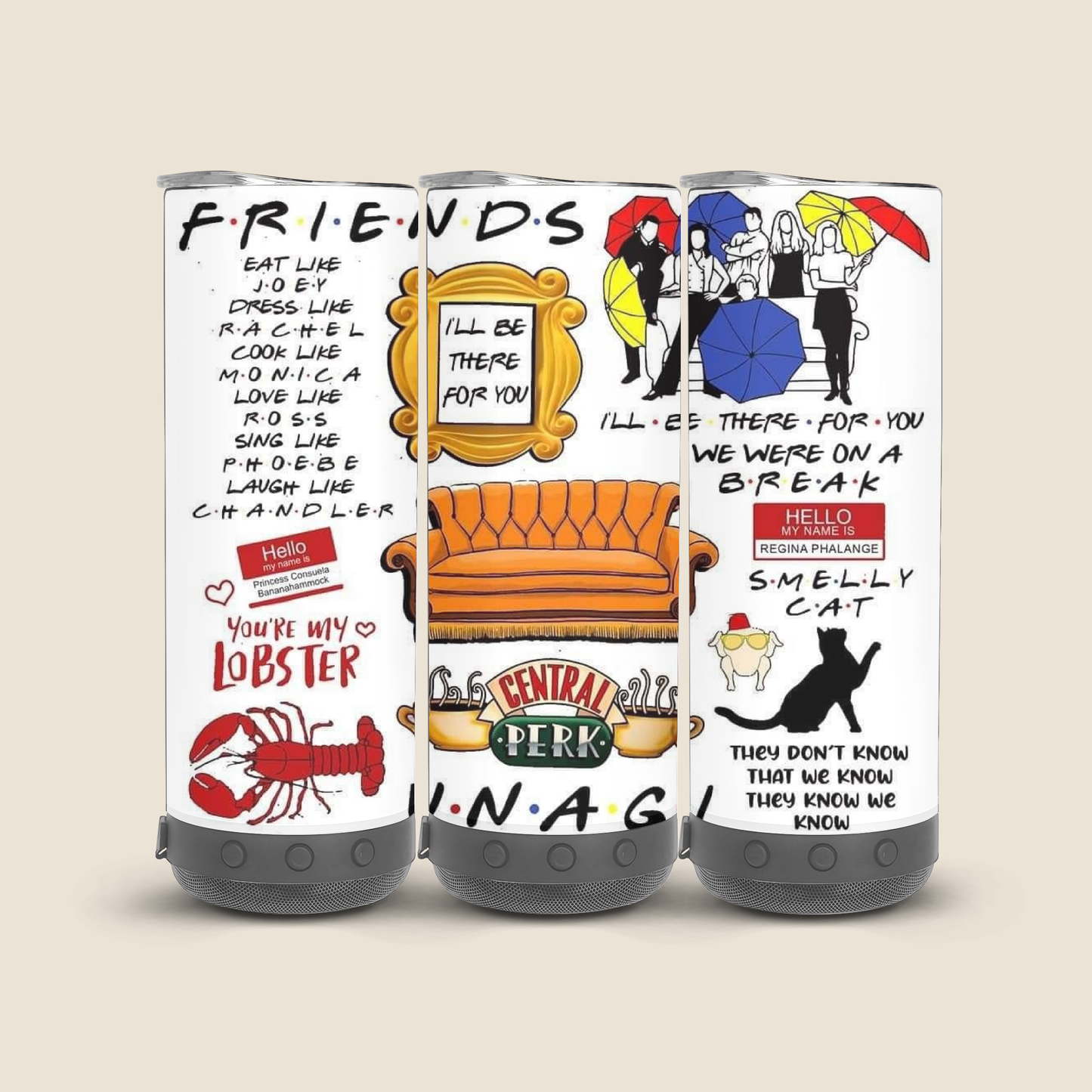Friends 20 oz Bluetooth Speaker Tumbler